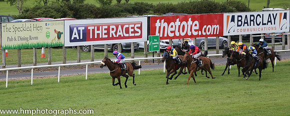 01st Cheers Buddy ( 8 , royal blue, white epaulettes ) and C.D. Hayes - Trainer : Lee Smyth - Owner : Miss Y Lowe