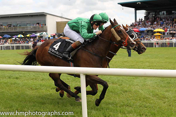 01st Calm Bay ( 4 , emerald greeen, black seams ) and G.P. Halpin (5) - Trainer : H.Rogers - Owner : Mrs M.Rogers