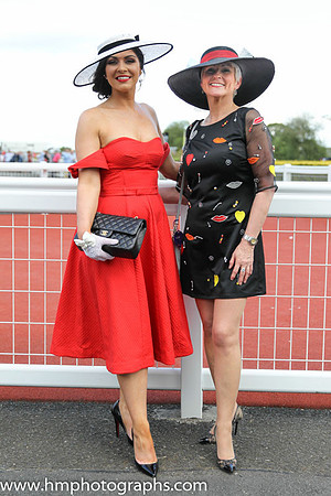 Riona Corrigan from Armagh - Best Dressed Lady at Down Royal on Derby Day and Pamela Ballantine