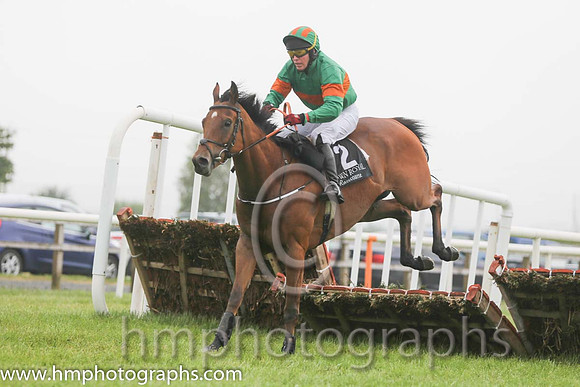04th To Choose ( 2 , emerald green, orange hoop ) and M.P. Flanagan (7) - Trainer : Thomas Gibney - Owner : Leonard Kinsella