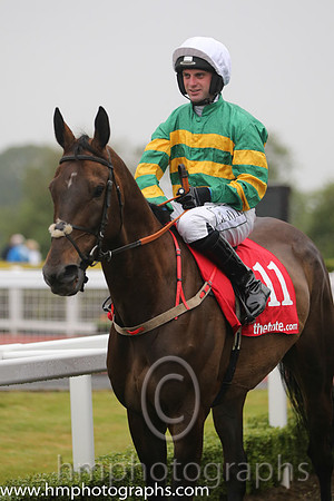 01st Elegant Statesman ( 11 , emerald green and orange hooped ) and N.P. Madden - Trainer : Henry de Bromhead - Owner : John P. McManus