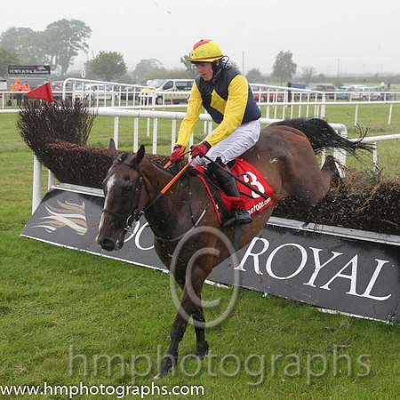 08th Realt Mor ( 3 , dark blue, yellow diamond ) and K.M. Donoghue - Trainer : Gordon Elliott - Owner : Mrs P Sloan
