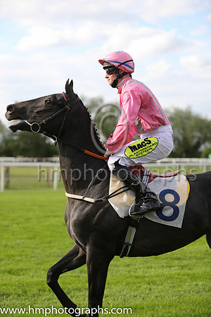3rd No 8 Stormflower (3) - Jockey: William Carson - Trainer: J J Bridger - Colours: pink, grey braces