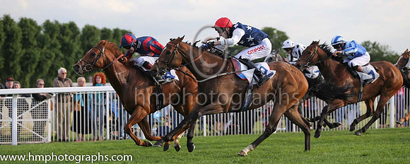 1st No 2 Souville (9) - Jockey: G Baker - Trainer: C F Wall - Colours: blue, white stars