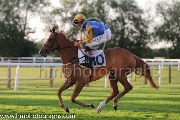 6th No 10 Julieta (IRE) (9) - Jockey: R Hughes - Trainer: R Charlton - Colours: blue, yellow sleeves