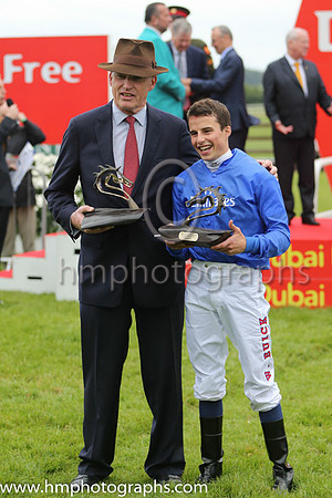 John Gosden and William Buick, trainer and jockey of Jack Hopps winner of the Dubai Duty Free Irish Derby at the Curragh