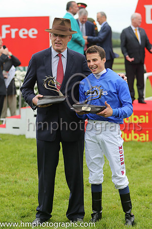 John Gosden and William Buick, trainer and jockey of Jack Hopps winner of the Dubai Duty Free Irish Derby at the Curragh