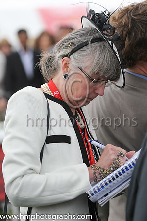 Racing journalist at the Curragh on Derby Day