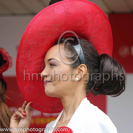 Linda Malone, finalist in the Most Stylish Lady competition judge at the Dubai Duty Free irish Derby Day at The Curragh