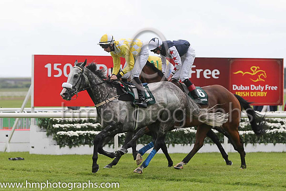 10th - 1 Captain Joy - Trainer: Tracey Collins - Jockey: JP O'Brien - Owner: Herb M Stanley - Colors: white and yellow diamonds