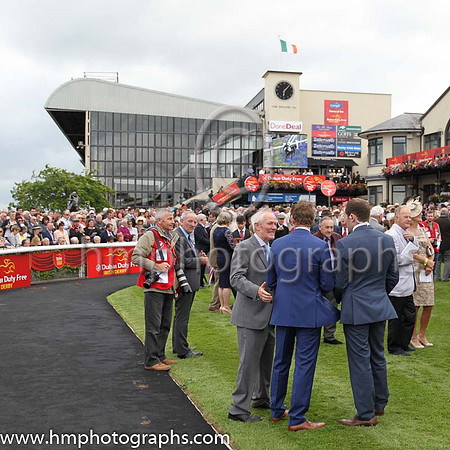 The parade ring at the Irish Derby at the Curragh