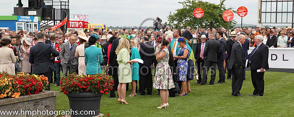 The parade ring a the Irish Derby at the Curragh