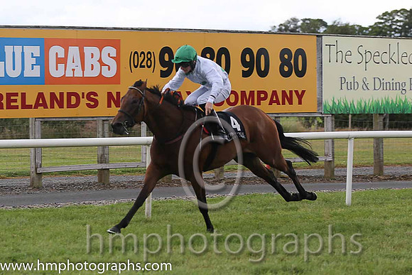 1st No 4 Boughtforasong (IRE) (3) - Jockey: S Corby (5) - Trainer: Georgios Pakidis - Colours: white, three green spots