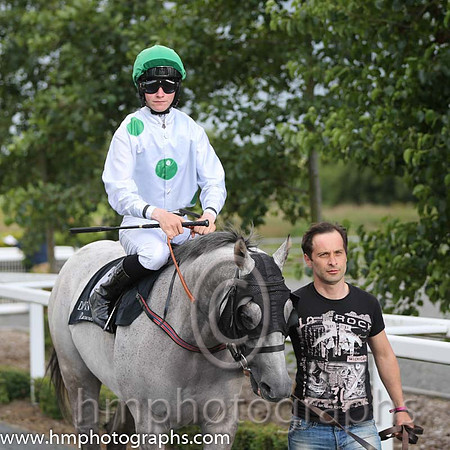 12th No 6 Our Max (5) - Jockey: S Corby (5) - Trainer: Georgios Pakidis - Colours: white, emerald green large spots