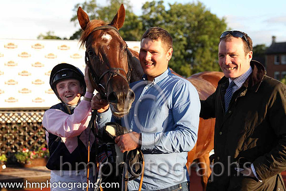 1st No 3 Park Rebel (IRE) (2) - Jockey: C D Hayes - Trainer: P D Deegan - Colours: darj blue, pink triple diamond