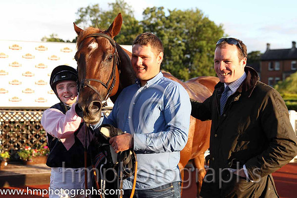 1st No 3 Park Rebel (IRE) (2) - Jockey: C D Hayes - Trainer: P D Deegan - Colours: darj blue, pink triple diamond
