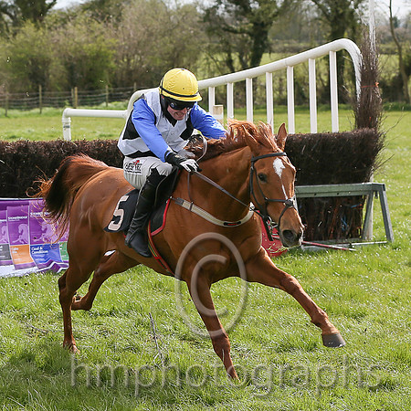 02nd KINNACALLY and J C Barry ( 5 ,Antrim (H) - BLACK,white cross belts; blue sleeves; yellow cap ) Trainer: Paul McAleese,, Owner : William Logan