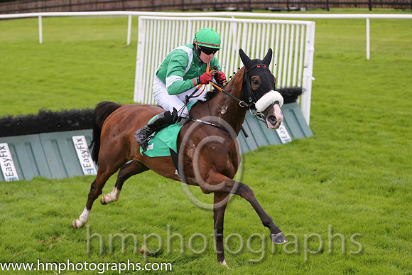 03rd Bank Bonus (GB) ( 2 , emerald green, white braces ) and K.M. Donoghue - Trainer : Gordon Elliott - Owner : STU Syndicate