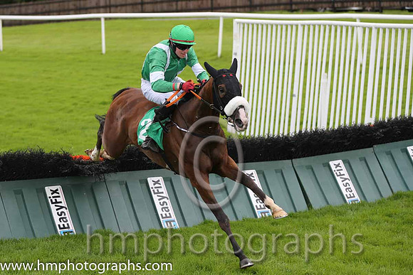 03rd Bank Bonus (GB) ( 2 , emerald green, white braces ) and K.M. Donoghue - Trainer : Gordon Elliott - Owner : STU Syndicate