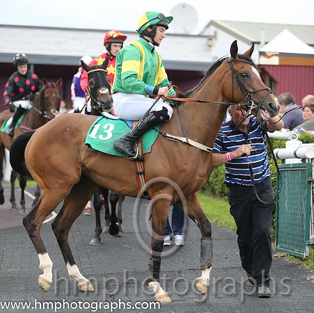 01st Ciankyle ( 13 , emerald green, yellow braces ) and M.J. Bolger - Trainer : P.Cluskey - Owner : Hugh Calvey