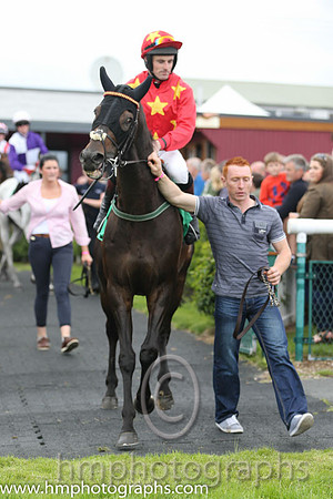 13th Windsor Pride ( 2 , red, yellow stars ) and S.W. Flanagan - Trainer : Eoin Christopher McCarthy - Owner : Island Bridge Racing Syndicate