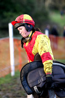 Karen Ferris after having to pull up Non Dom in R4 The Doherty & Gray Meats Open Lightweight
