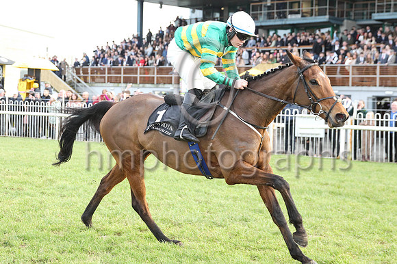 1 Limerick Lace (1 ,emerald green and orange hoops ), Jockey - L P Dempsey ,Trainer - G P Cromwell