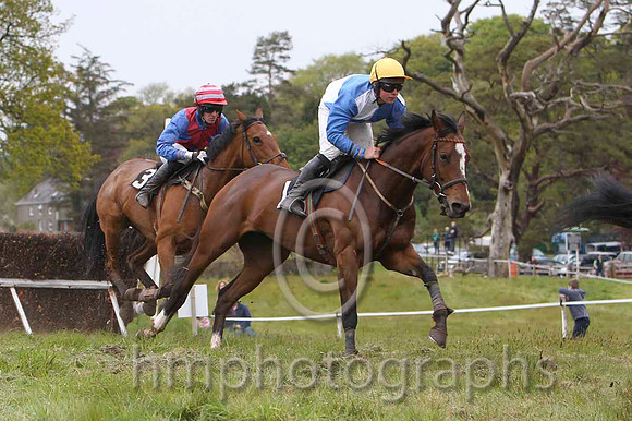 07 GAELIC ACCORD & B O'Neill - PU (3, blue, red cross belts) & 06 VIEW THE DANCE & B F Brabazon - PU (11, blue and white qtrd) - FT8E4301-11