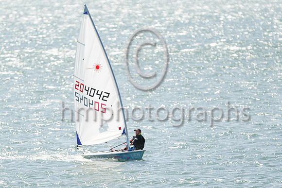 5th Gavin Doig - 204042 -EABC - ILCA 6 : Results : 6, 7,5,4,-9,4, Total = 35, Nett = 26