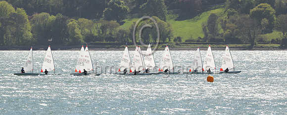 Part of the ILCA 4 fleet at the Ulster Laser Championships at east Antrim Boat Club o 9th May 2026n