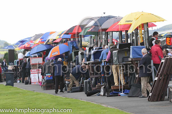 Setting up stall at Irish Champions Day at Leopardstown