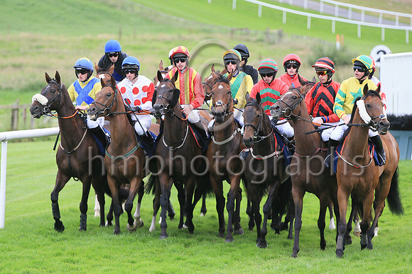 At the start for Race 6 - The Silk Plaster NI Handicap Hurdle at The Family Fun Raceday at Downpatrick Race Course on Wednesday 13th July 2022.