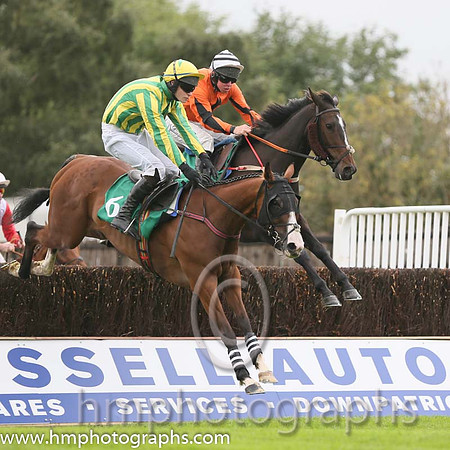 12th PU Who's Cross ( 6 , emerald green and yellow stripes ) and D.J. Mullins (3) - Trainer : John Patrick Ryan - Owner : Declan Donohoe