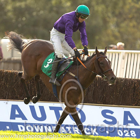 01st Gold Patrol ( 3 , purple, green cap ) and M.P. Fogarty - Trainer : Colin Bowe - Owner : Mountfinn Racing Partnership