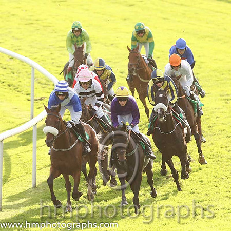 01st Whizzzey Rascal ( 10 , purple, yellow cap ) and F.Maguire (7) - Trainer : Miss Elizabeth Doyle - Owner : BK Racing Partnership