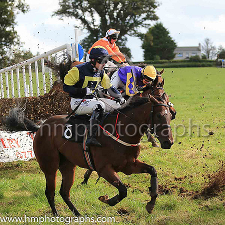CLONDAW RIGGER and S Fitzgerald ( 7 ,purple, yellow diamond ) Trainer: Michael Goff,, Owner : Redmond, Michael John