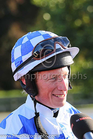 01st Silverpockets and M P Fogarty (8, white , royal blue stars), trainer Robert Murphy