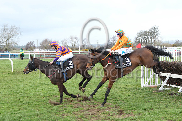 1 Ultimate Optimist (3 ,orange and green chevrons ), Jockey - Mr A Harvey ,Trainer - D M Christie