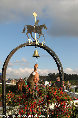 Brendan Sheridan Clerk of the Course rings the bell at Downpatrick Race Course