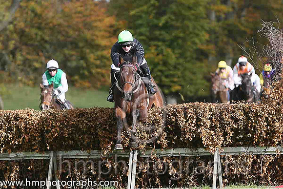 03rd Rio Bravo and R James ( 15 , BLACK; black sleeves; green cap ) Trainer: Colin Bowe,, Owner : Milestone Racing Partnership