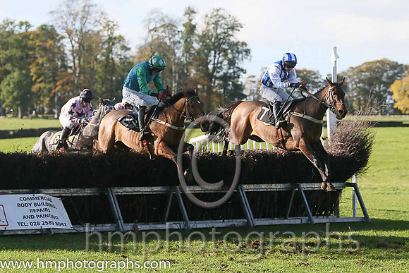 02nd Butney Island and N McParlan ( 7 , BLUE  WHITE STRIPES; white, plain sleeves; blue  white striped cap ) Trainer: C.A. McBratney,, Owner : Mrs. Rose Boyd