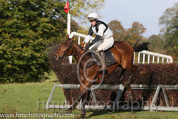 02nd Ballyoptic and D O'Connor ( 1 , BLACK  WHITE QTD; black,white hlvd sleeves; white cap ) Trainer: I. R. Ferguson,, Owner : W.W. Dennison