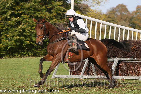 02nd Ballyoptic and D O'Connor ( 1 , BLACK  WHITE QTD; black,white hlvd sleeves; white cap ) Trainer: I. R. Ferguson,, Owner : W.W. Dennison