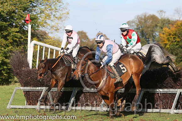 Kinley and J P McKeown ( 2 , PINK,black hollow box; white, plain sleeves; white cap ) Trainer: I. R. Ferguson,, Owner : Jane Louise Catherine Millar