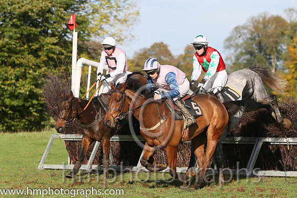 Tobar Liath and R Deegan ( 11 , RED,emerald green star; white,emerald green stars sleeves; white cap,emerald green star ) Trainer: Marc Costello,, Owner : Peggy Murphy