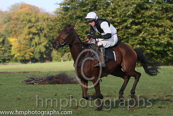 02nd Ballyoptic and D O'Connor ( 1 , BLACK  WHITE QTD; black,white hlvd sleeves; white cap ) Trainer: I. R. Ferguson,, Owner : W.W. Dennison