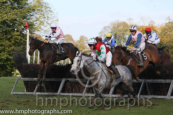 Kinley and J P McKeown ( 2 , PINK,black hollow box; white, plain sleeves; white cap ) Trainer: I. R. Ferguson,, Owner : Jane Louise Catherine Millar