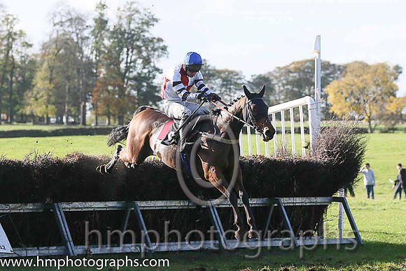 01st Marito (Ger) and N Mcparlan ( 8 , WHITE  RED QTD; white,black hooped sleeves; royal blue cap ) Trainer: C.A. McBratney,, Owner : James Marley  Samuel Downey