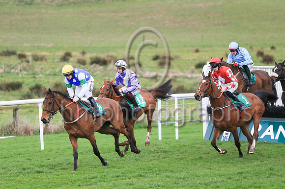 1 Law Ella (2 ,Light blue, grey epaulettes ), Jockey - K M Donoghue ,Trainer - G P Cromwell