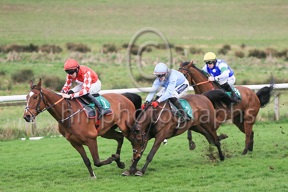 1 Law Ella (2 ,Light blue, grey epaulettes ), Jockey - K M Donoghue ,Trainer - G P Cromwell